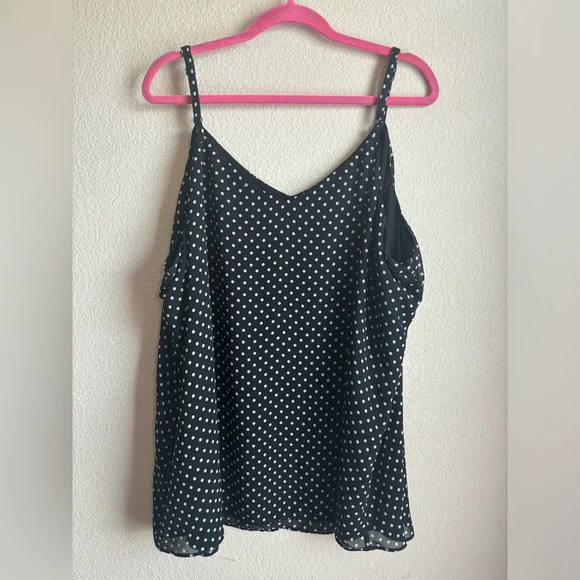 Torrid Sophie Polka Dot Chiffon Swing Camisole Tank 5 - Picture 6 of 7